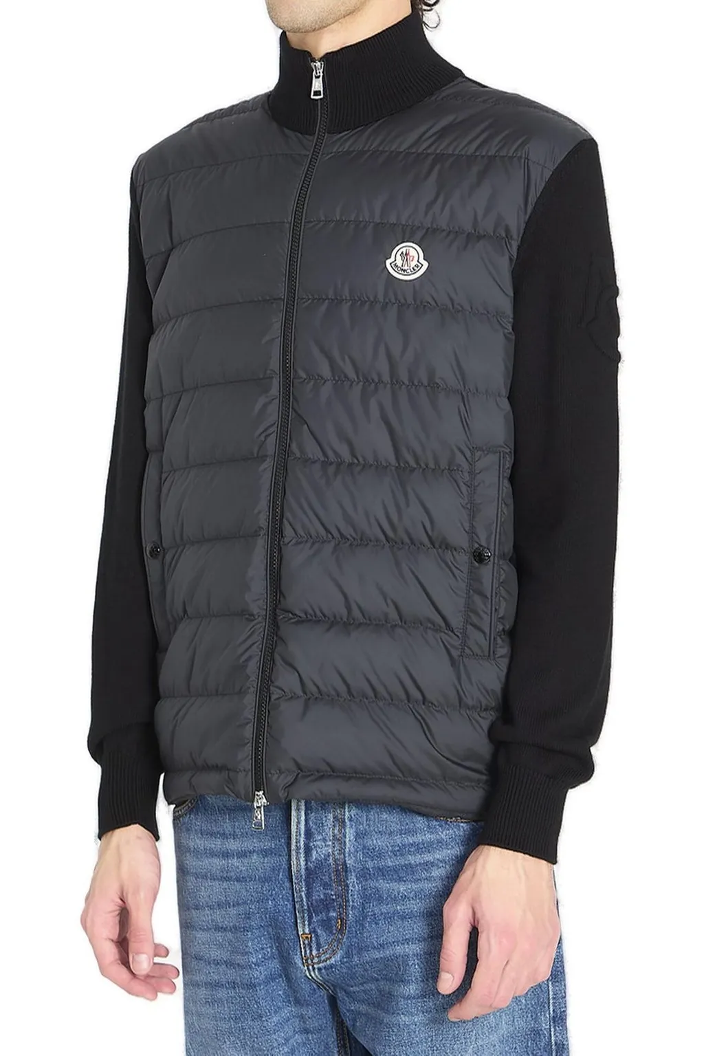 Padded Zip-Up Cardigan