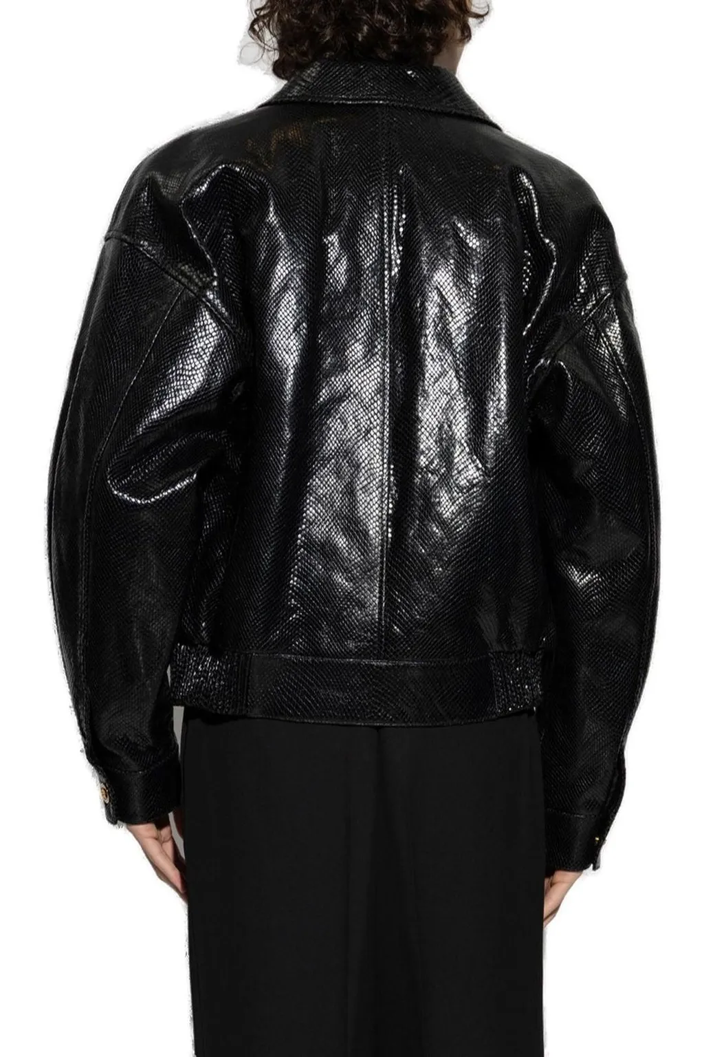 Zip-Up Leather Jacket