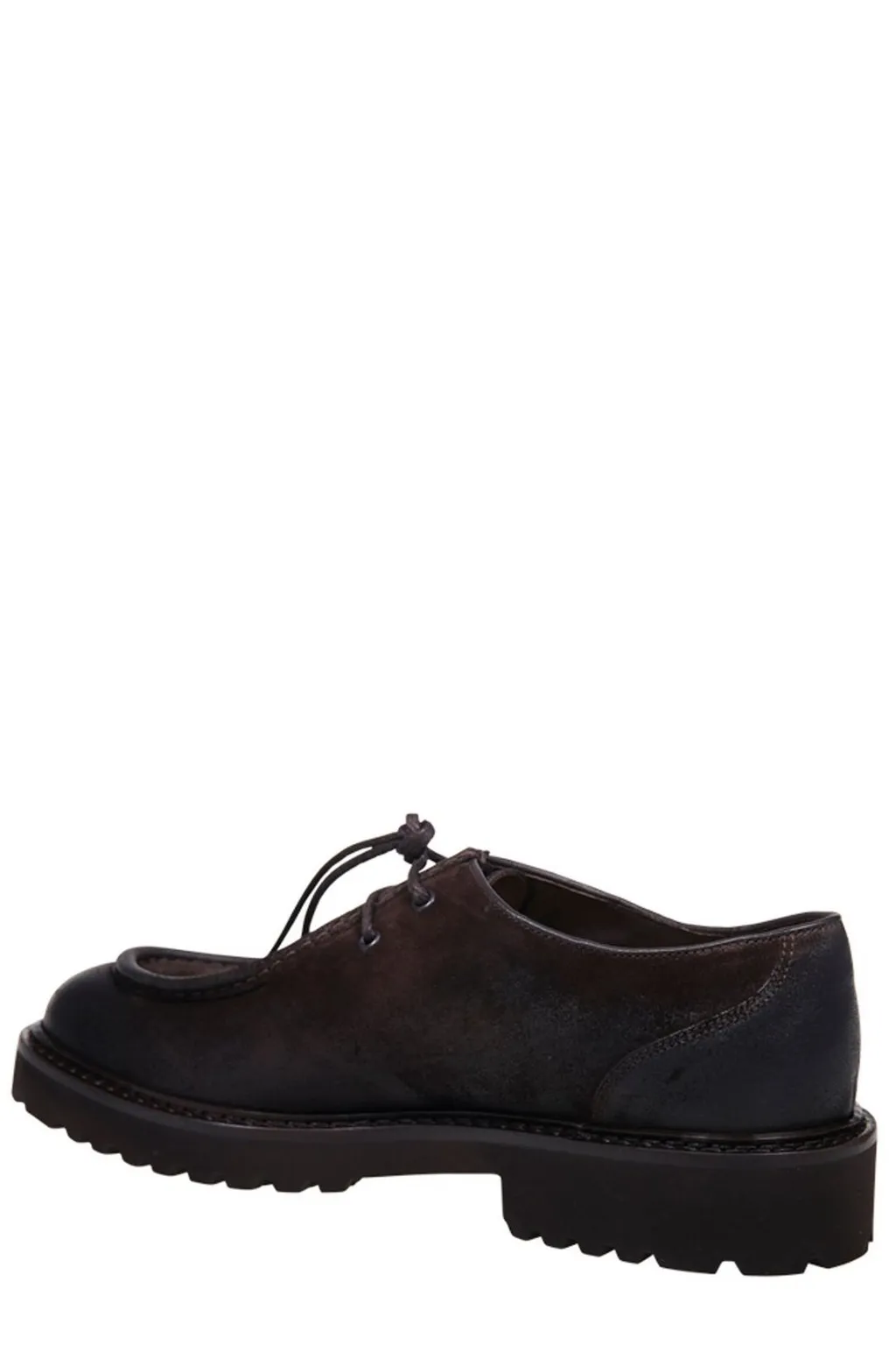 Round-Toe Lace-Up Loafers