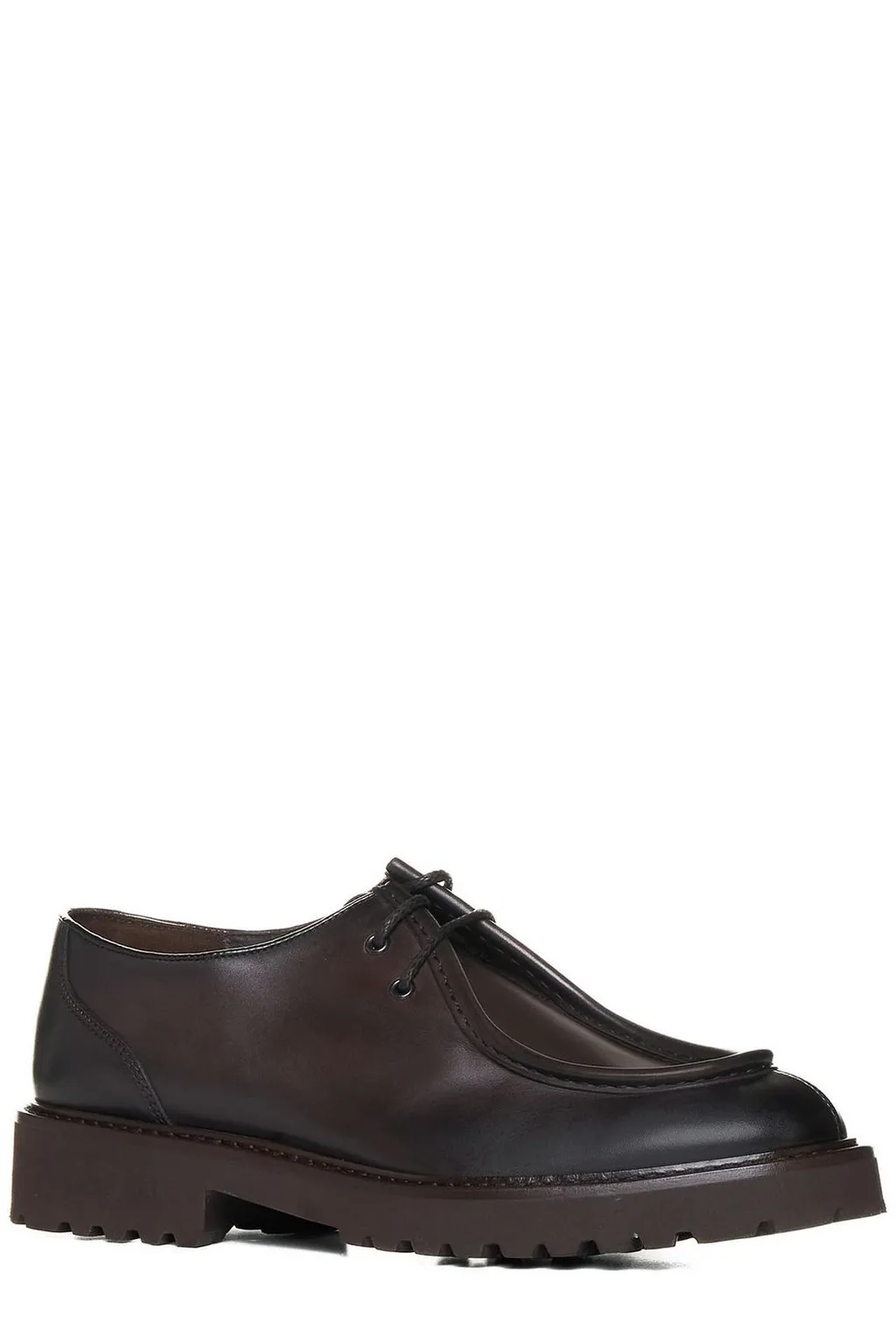 Two-Hole Round-Toe Lace-Up Shoes