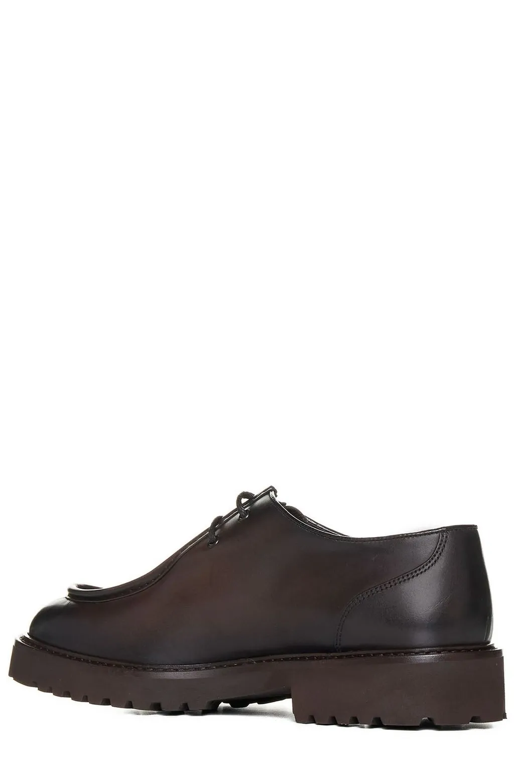 Two-Hole Round-Toe Lace-Up Shoes