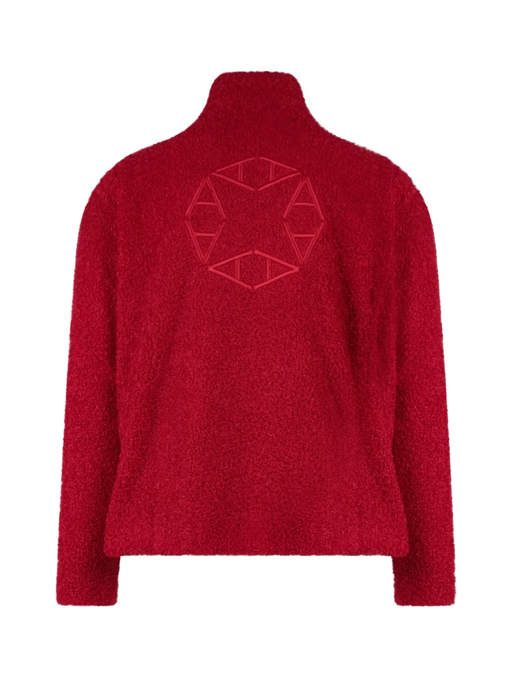 Bouclé Half-Zip Drawstring Sweatshirt
