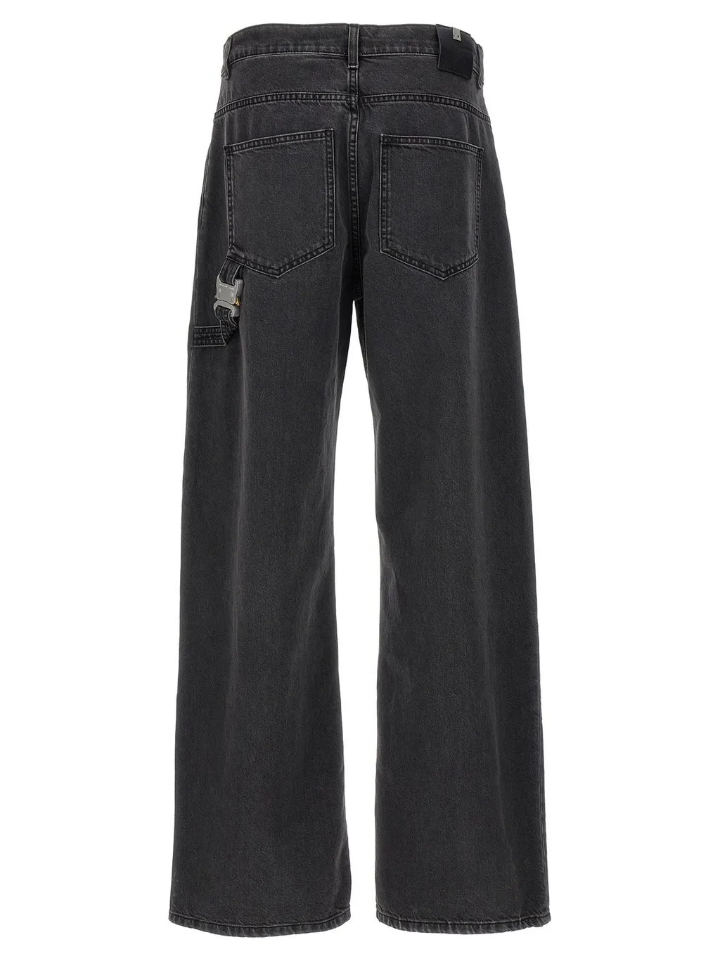 Buckled Wide-Leg Jeans