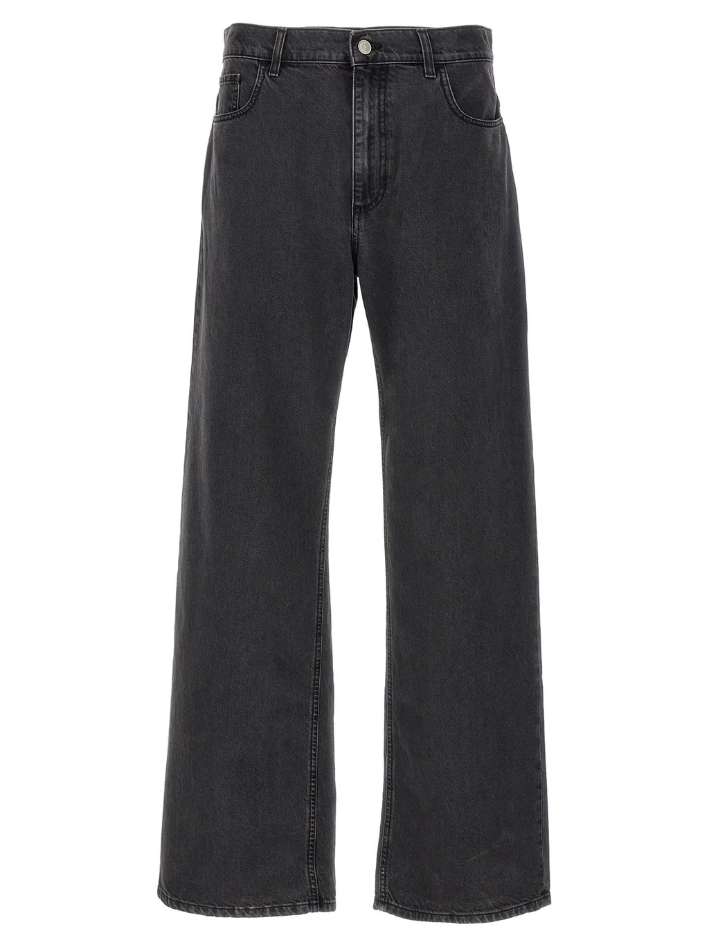 Buckled Wide-Leg Jeans