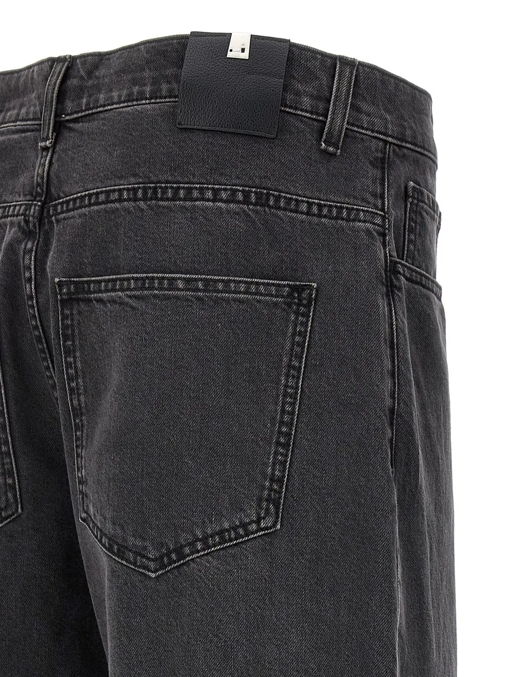 Buckled Wide-Leg Jeans