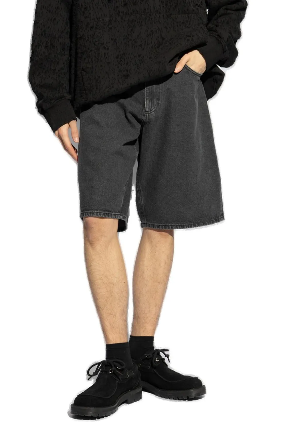 Distressed Denim Shorts