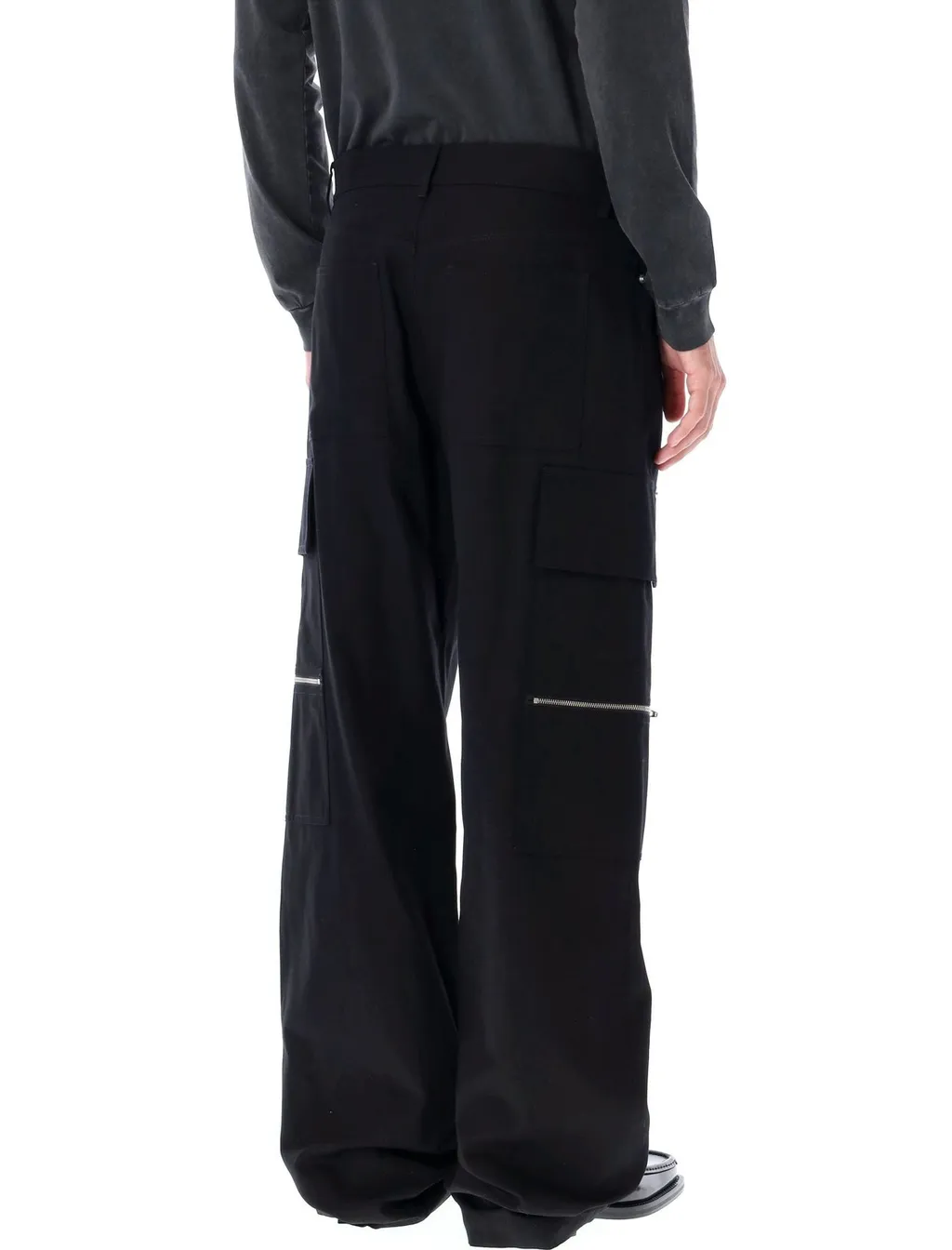 Button Detailed Wide Leg Trousers