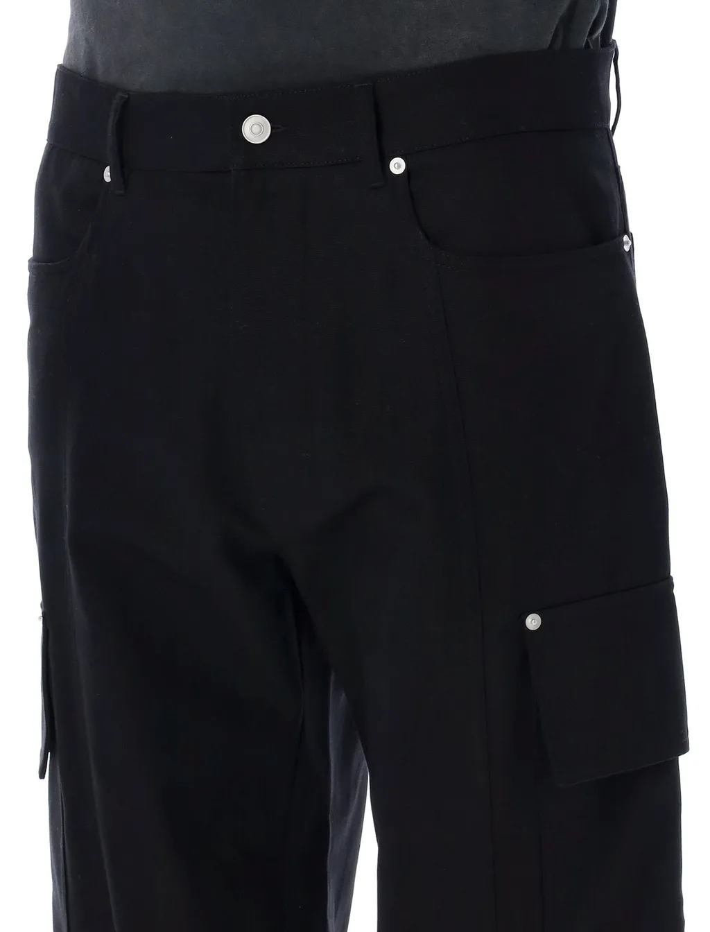 Button Detailed Wide Leg Trousers