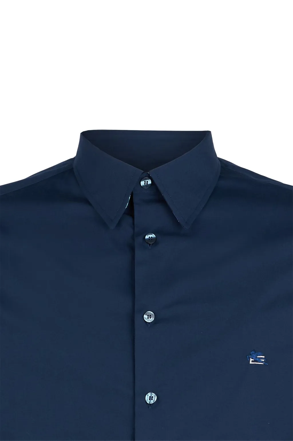 Logo Embroidered Collared Button-Up Shirt