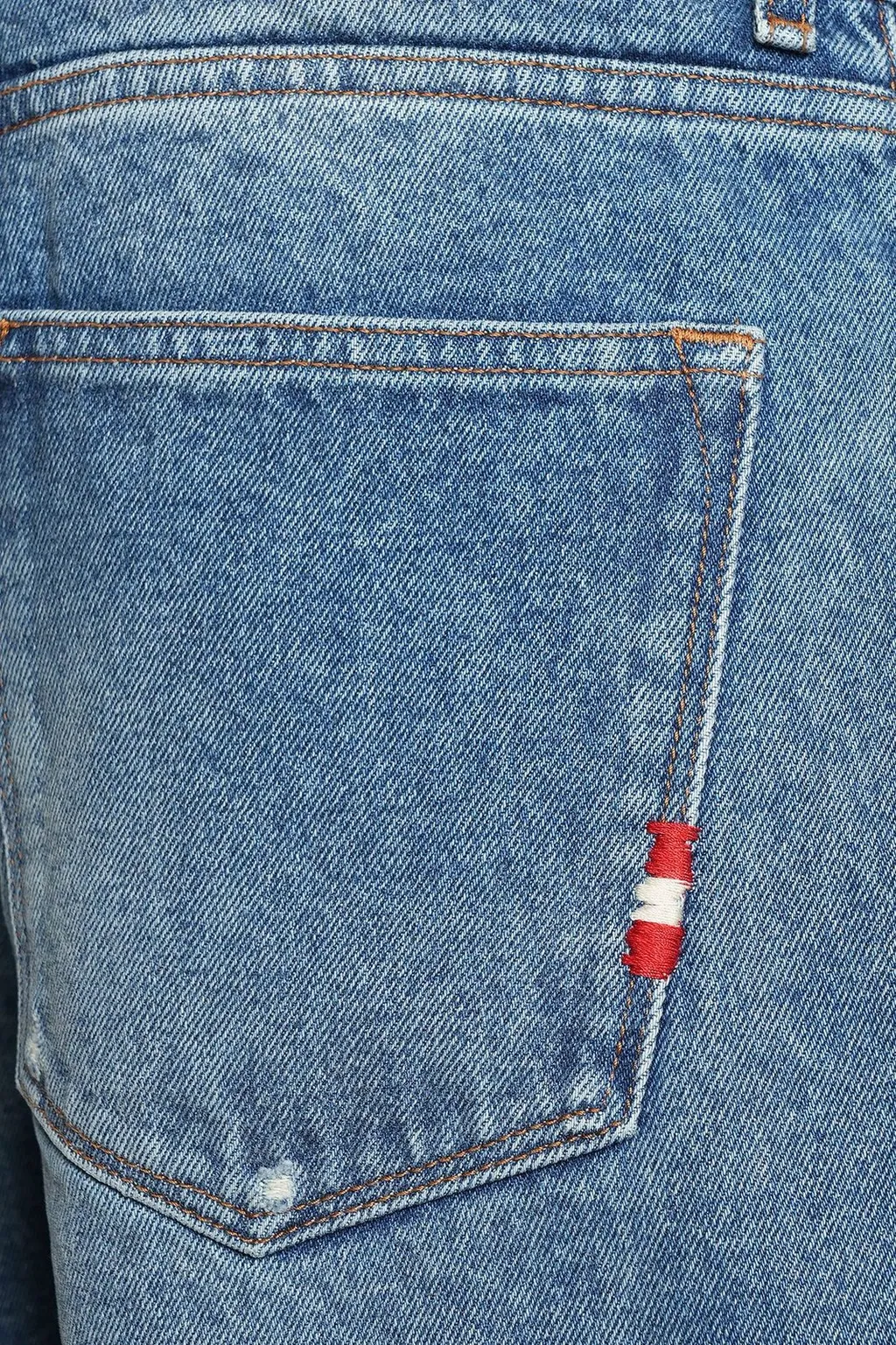 Distressed Straight-Leg Jeans