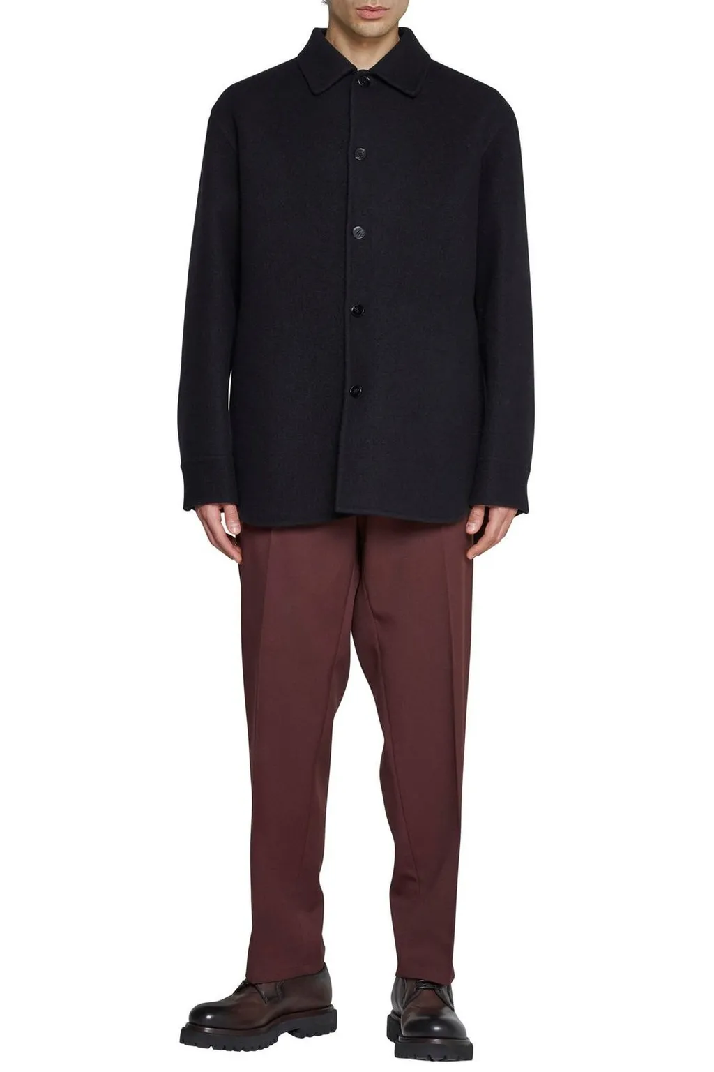 Long-Sleeved Buttoned Overshirt
