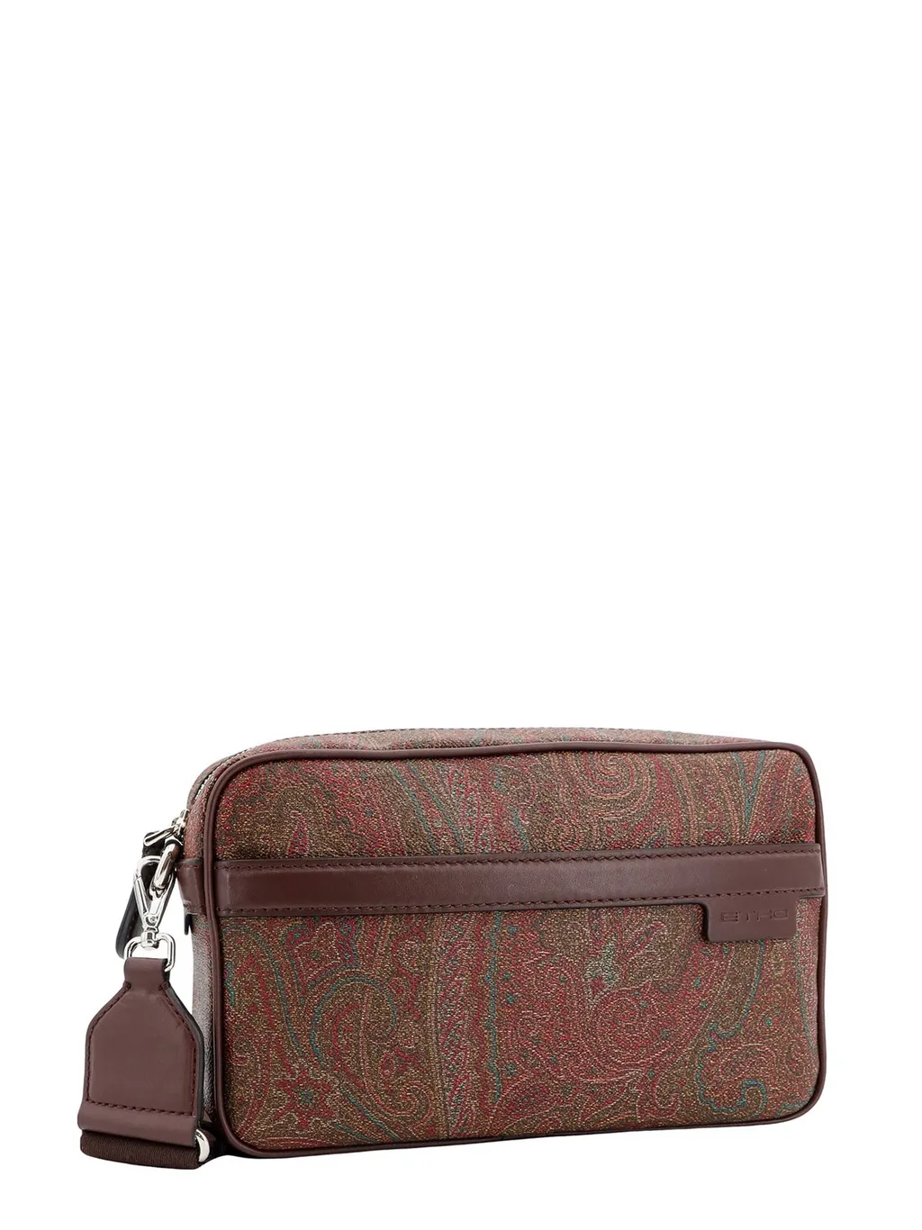 Small Paisley-Printed Zipped Crossbody Bag