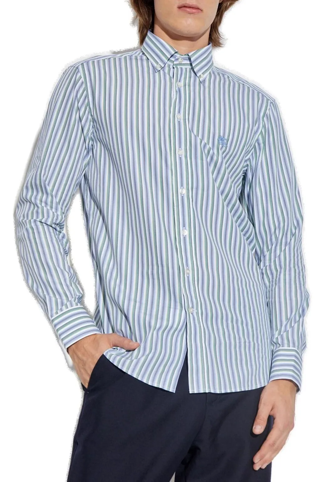 Pegaso Embroidered Striped Shirt