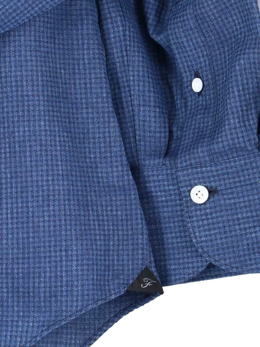 Micro-Check Buttoned Shirt