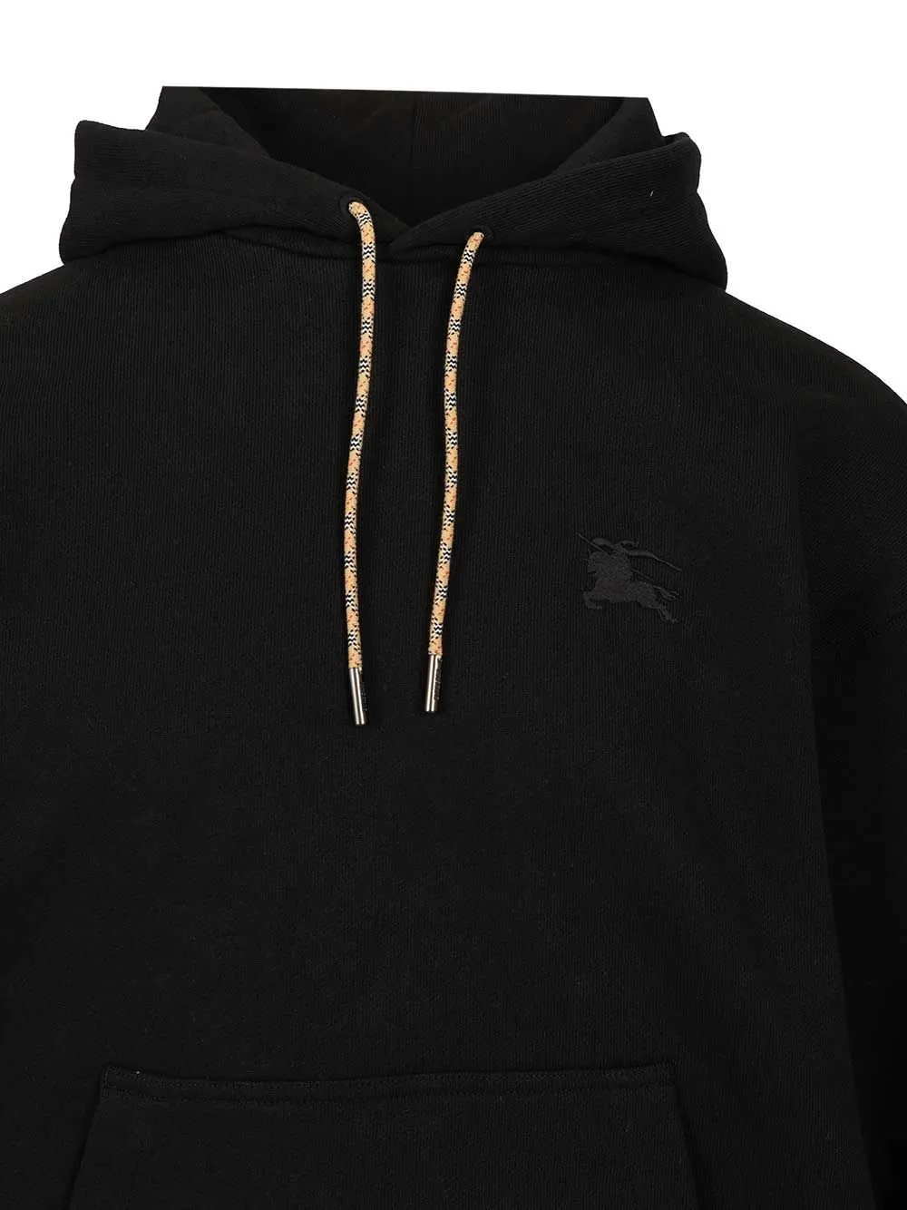 Checked Drawstring Hoodie