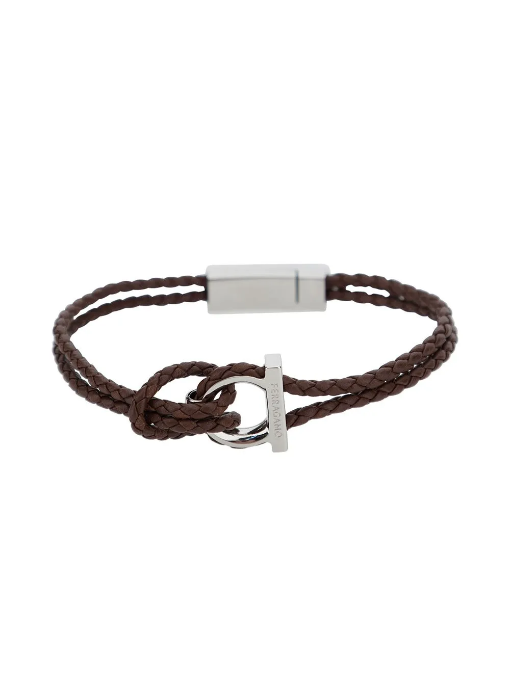 Logo-Engraved Braided Bracelet