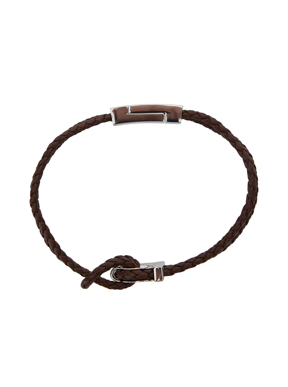 Logo-Engraved Braided Bracelet