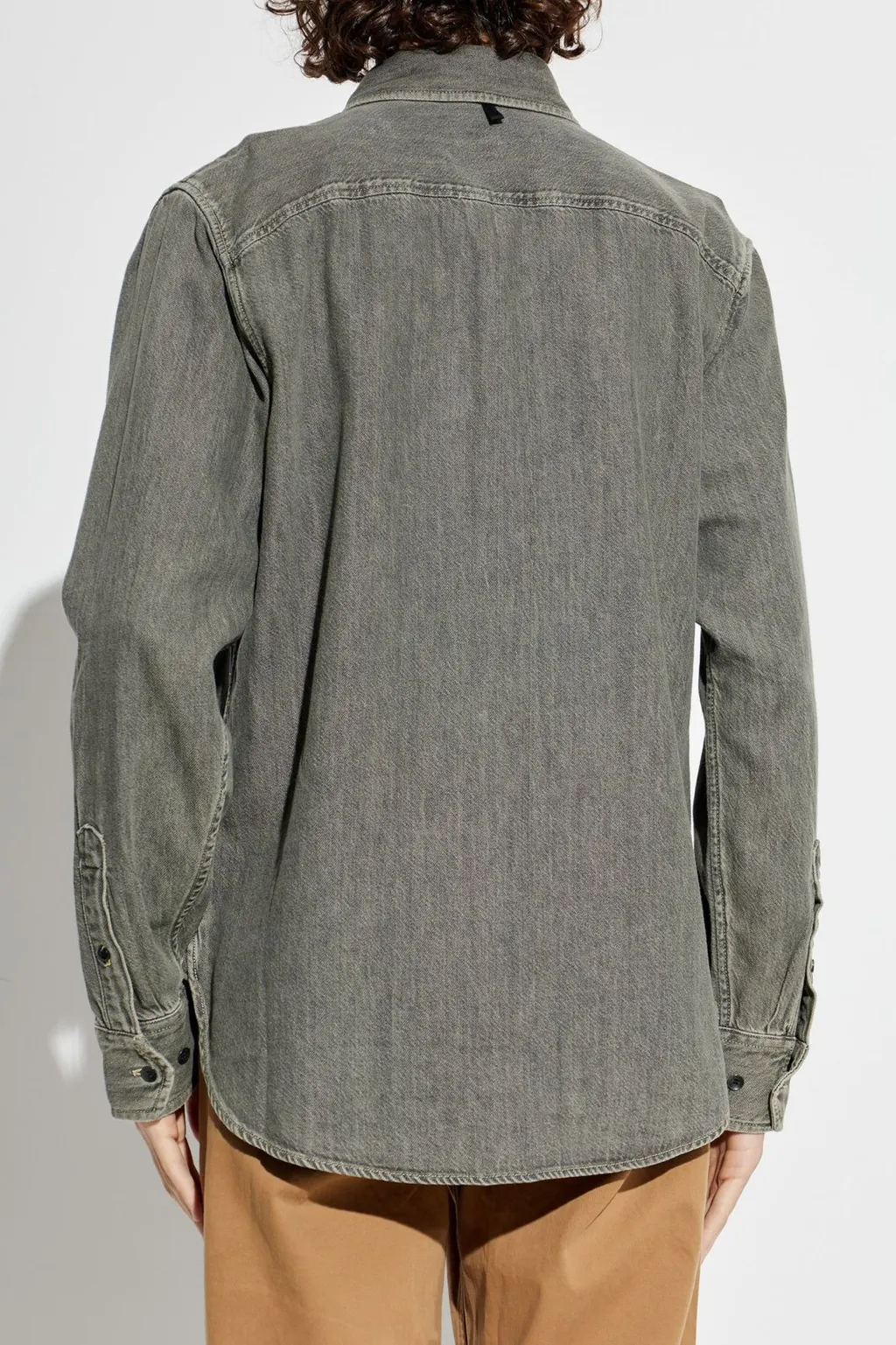Long-Sleeved Denim Shirt