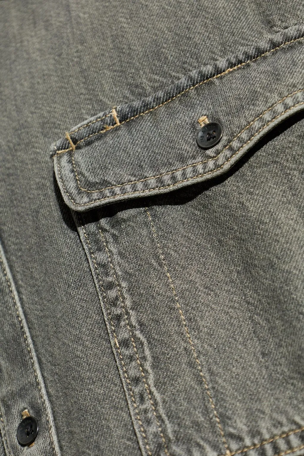 Long-Sleeved Denim Shirt