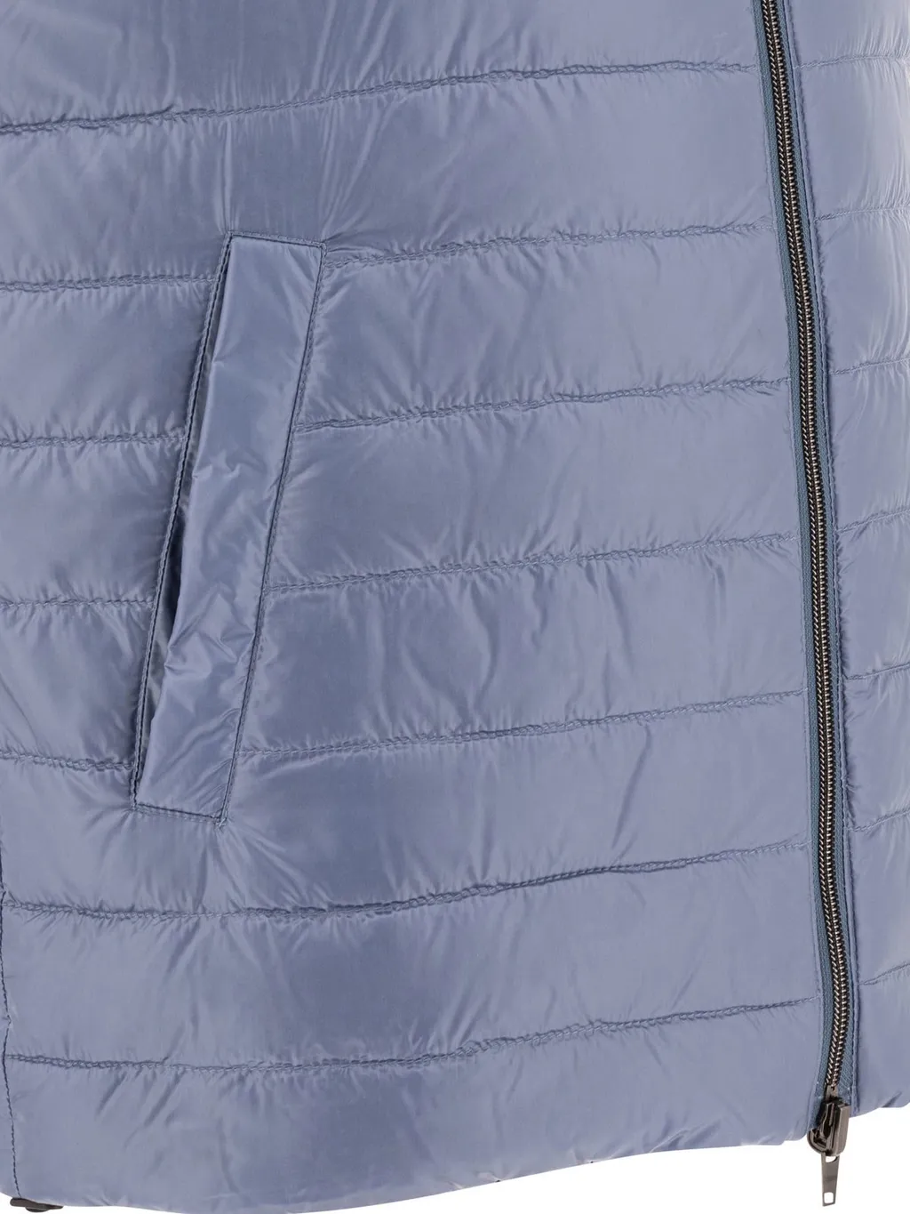 Zipped Quilted Reversible Down Gilet