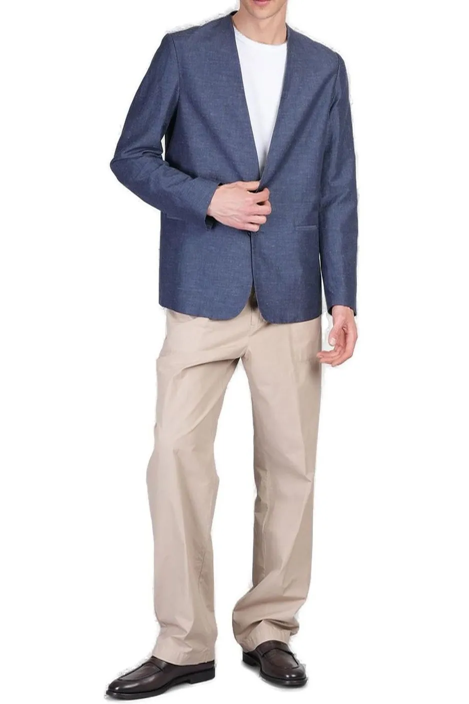 Single Breasted V-Neck Blazer