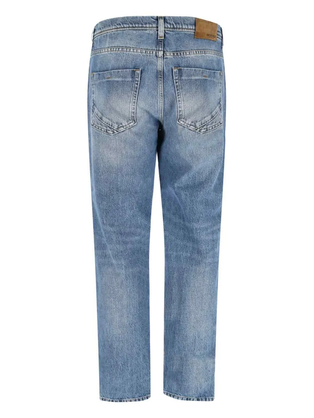 Logo Patch Straight Leg Jeans