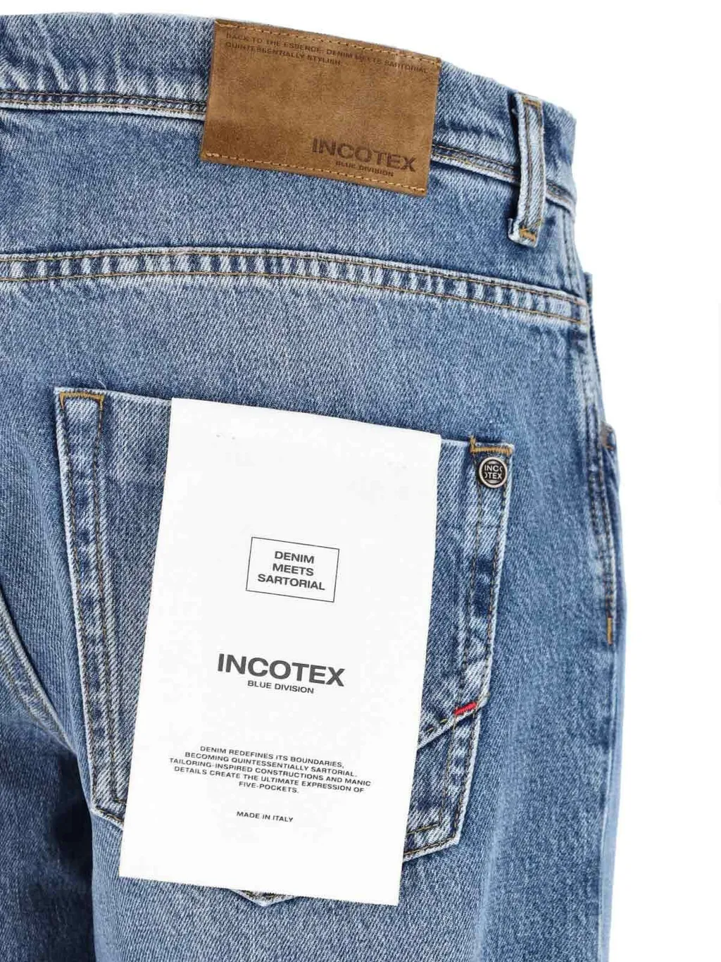 Logo Patch Straight Leg Jeans