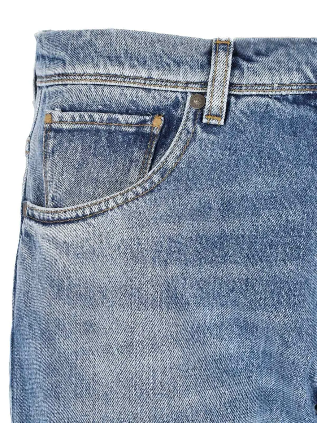 Logo Patch Straight Leg Jeans