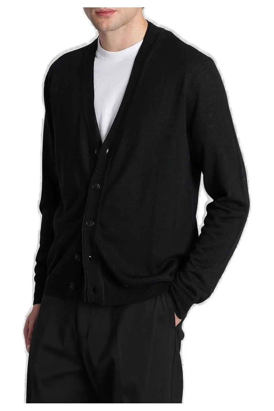V-Neck Long Sleeved Buttoned Cardigan