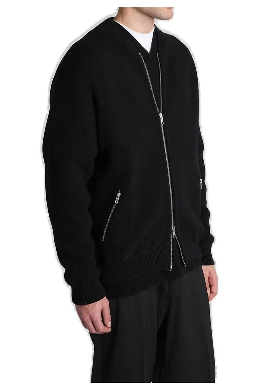 Zip-Up Knitted Cardigan