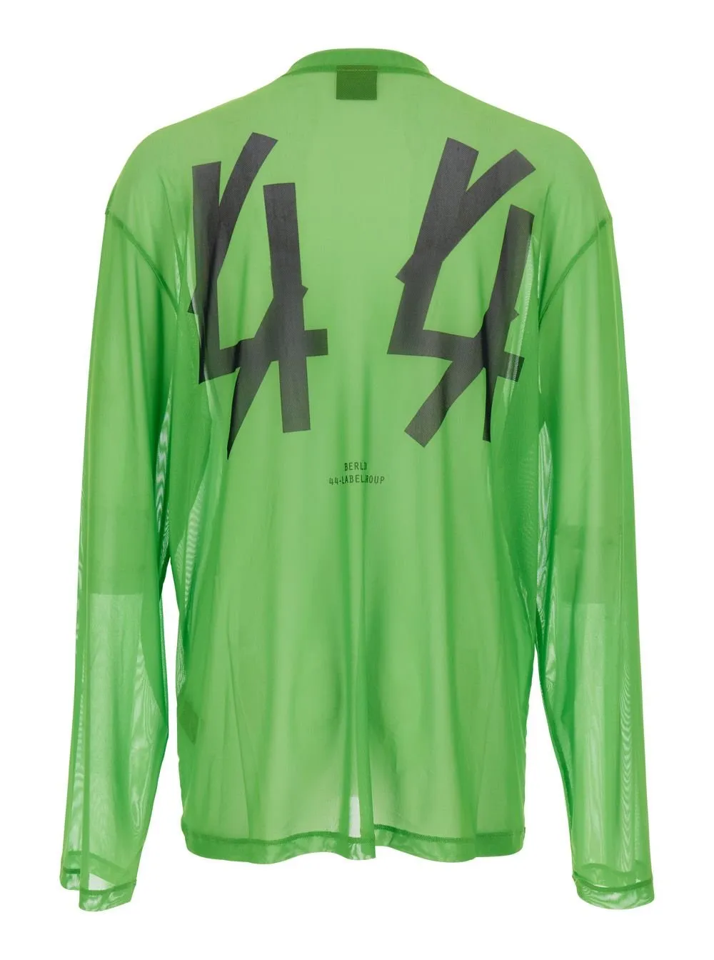 Logo Printed Semi-Sheer Long-Sleeved T-Shirt