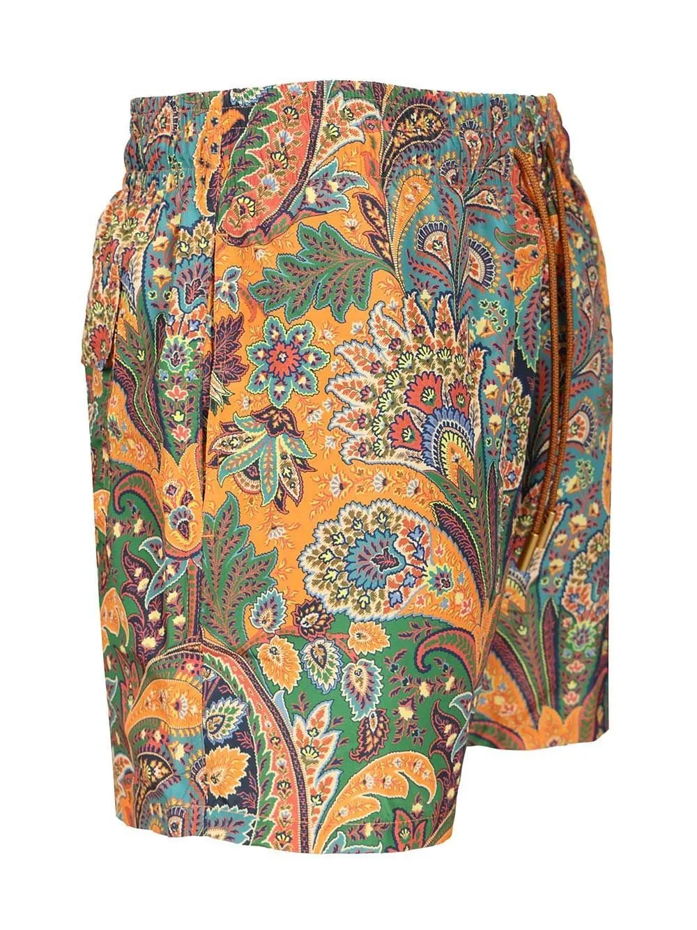 Paisley Printed Drawstring Swim Shorts