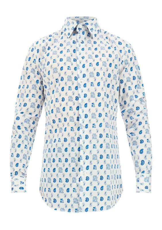 Paisley-Motif Buttoned Shirt