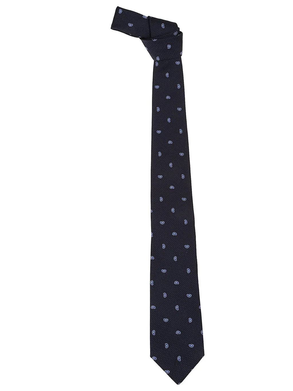 Patterned-Jacquard Pointed Tip Tie