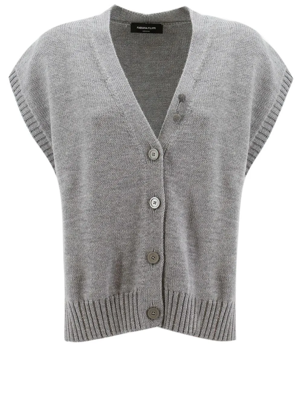 V-Neck Knitted Cardigan