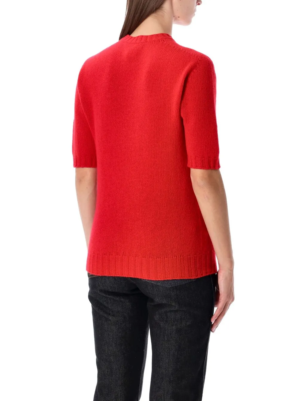 Short-Sleeved Knitted Jumper