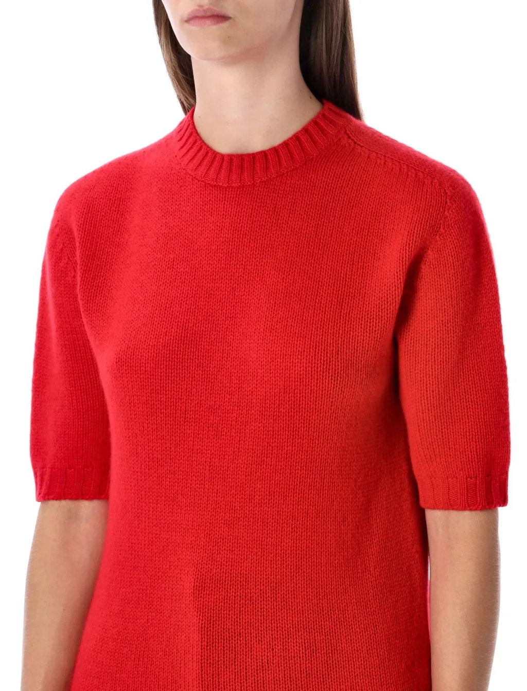 Short-Sleeved Knitted Jumper