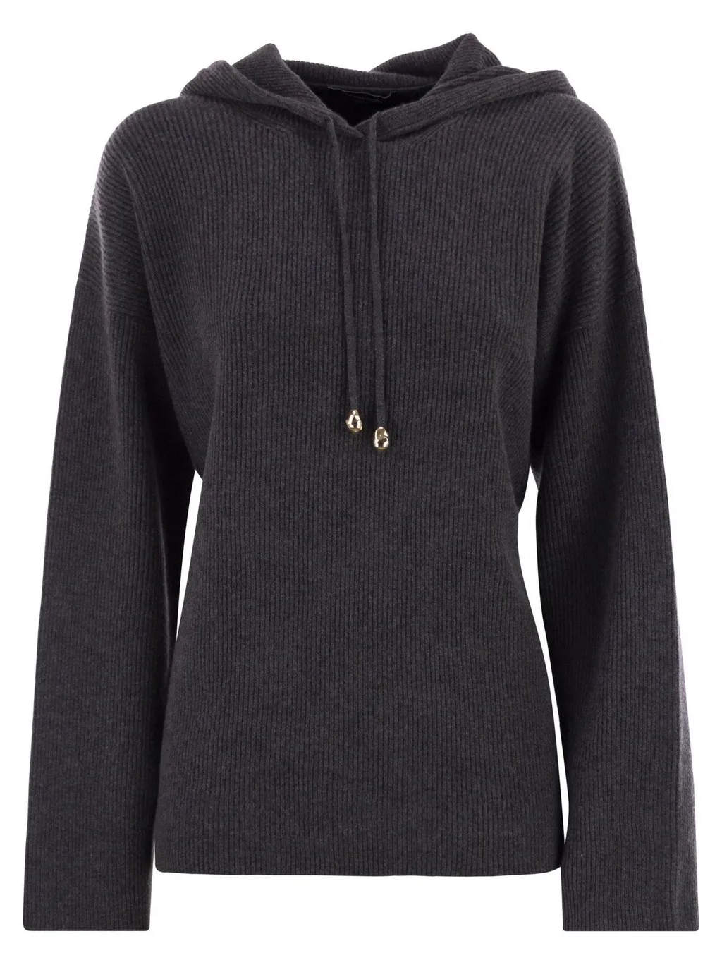 Drawstring Knitted Hoodie