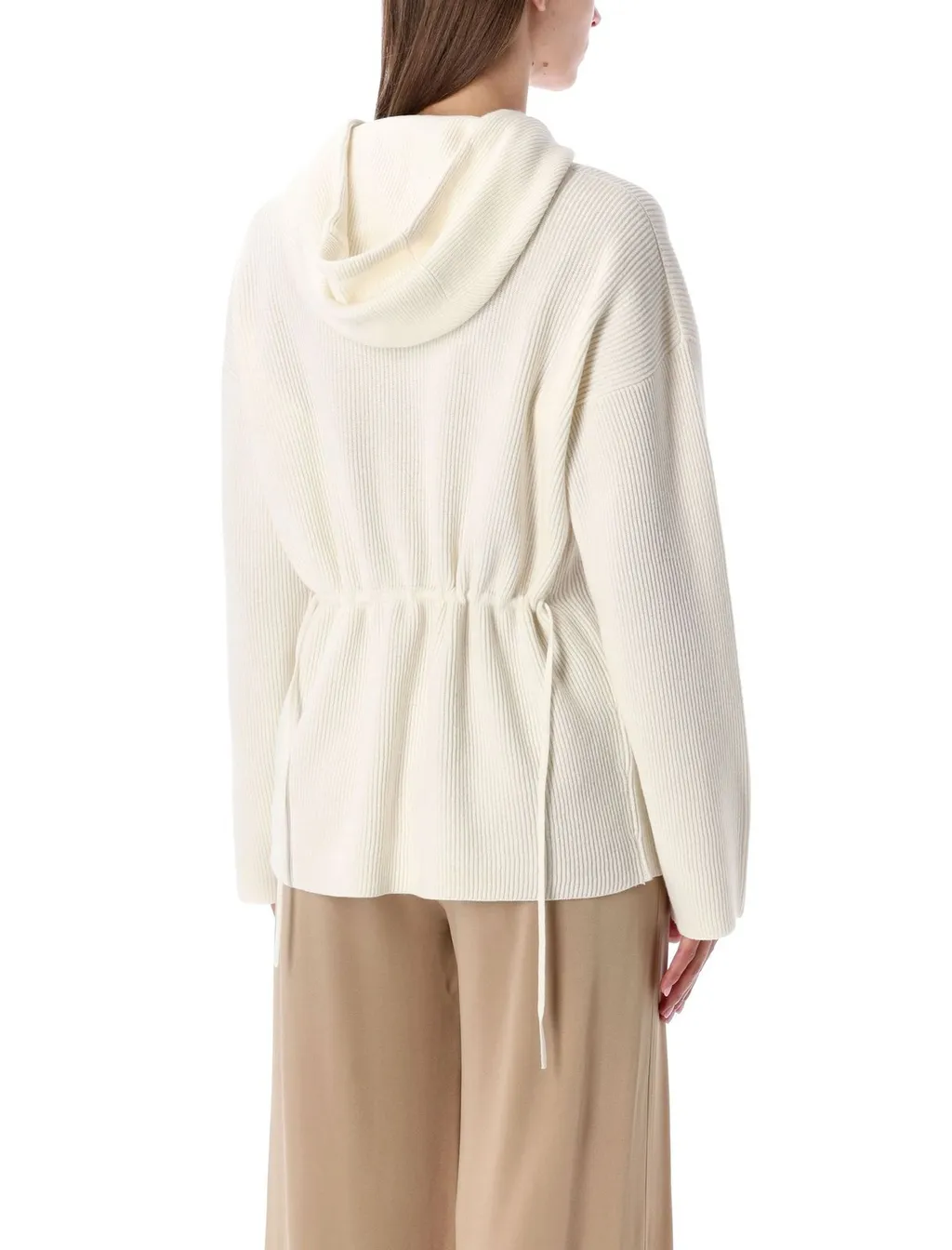 Drawstring Knitted Hoodie