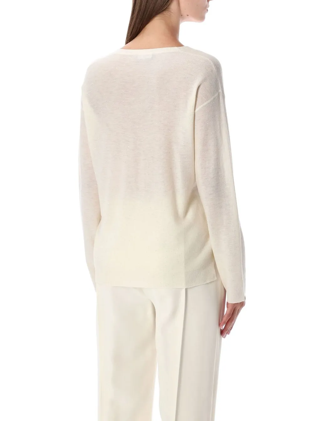 Sequin Embellished V-Neck Jumper