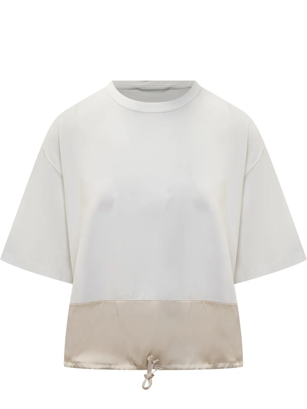 Drawstring Hem Crewneck T-Shirt