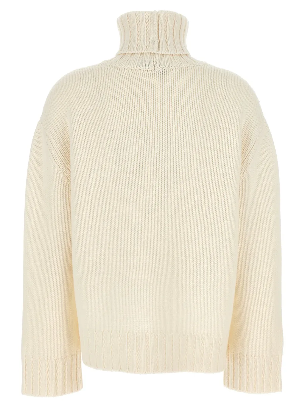 High Neck Ribbed-Knit Jumper