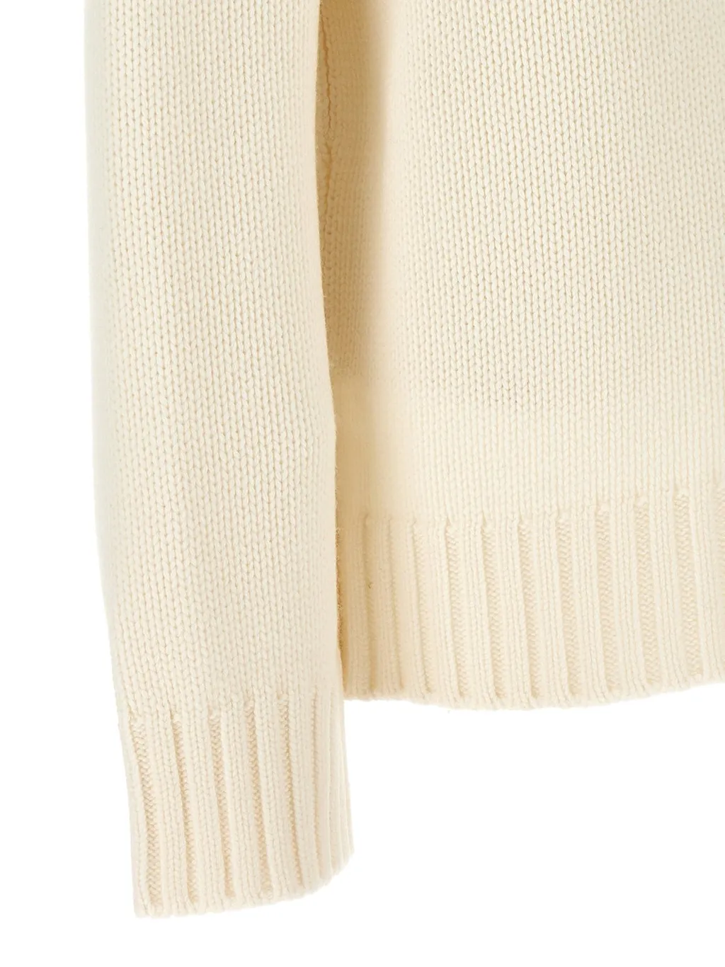 High Neck Ribbed-Knit Jumper