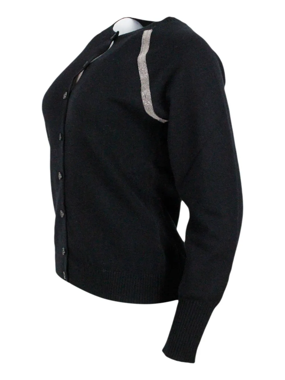 Embellished Button-Up Cardigan