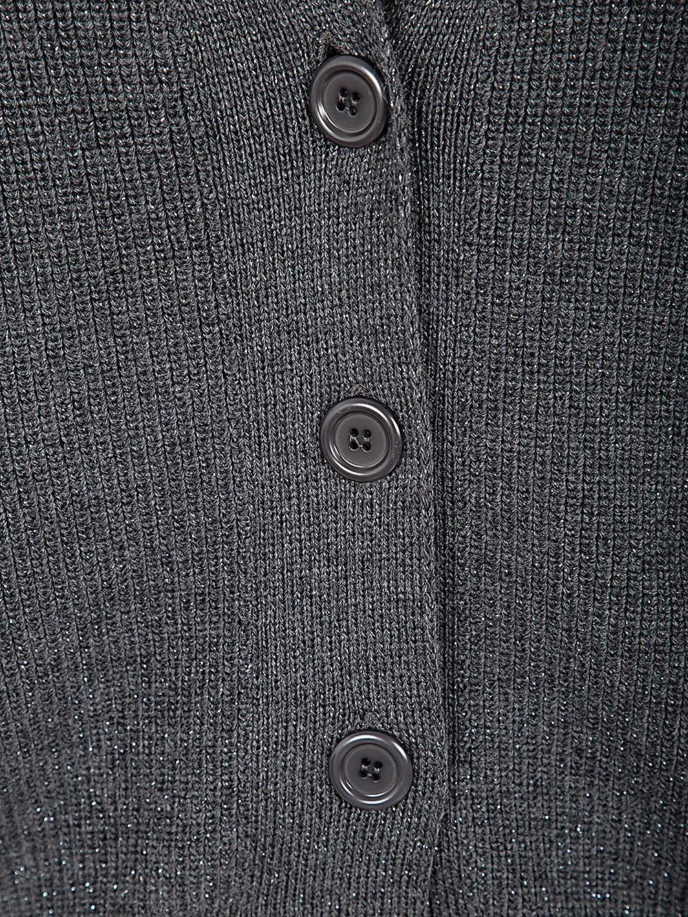 Chunky-Knit Lurex Detailed Cardigan