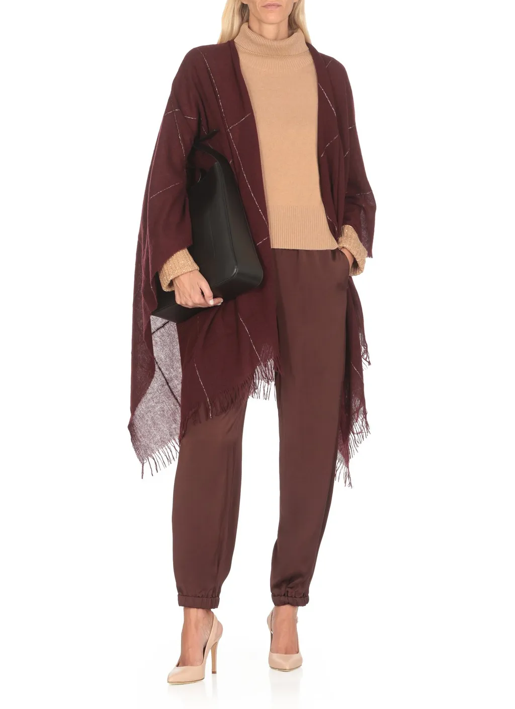 Roll-Neck Embellished Knitted Jumper