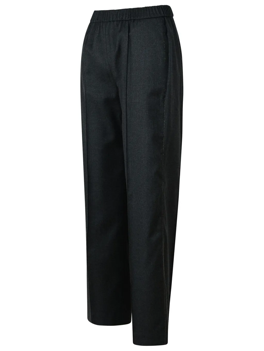 Elasticated Waistband Straight Leg Trousers