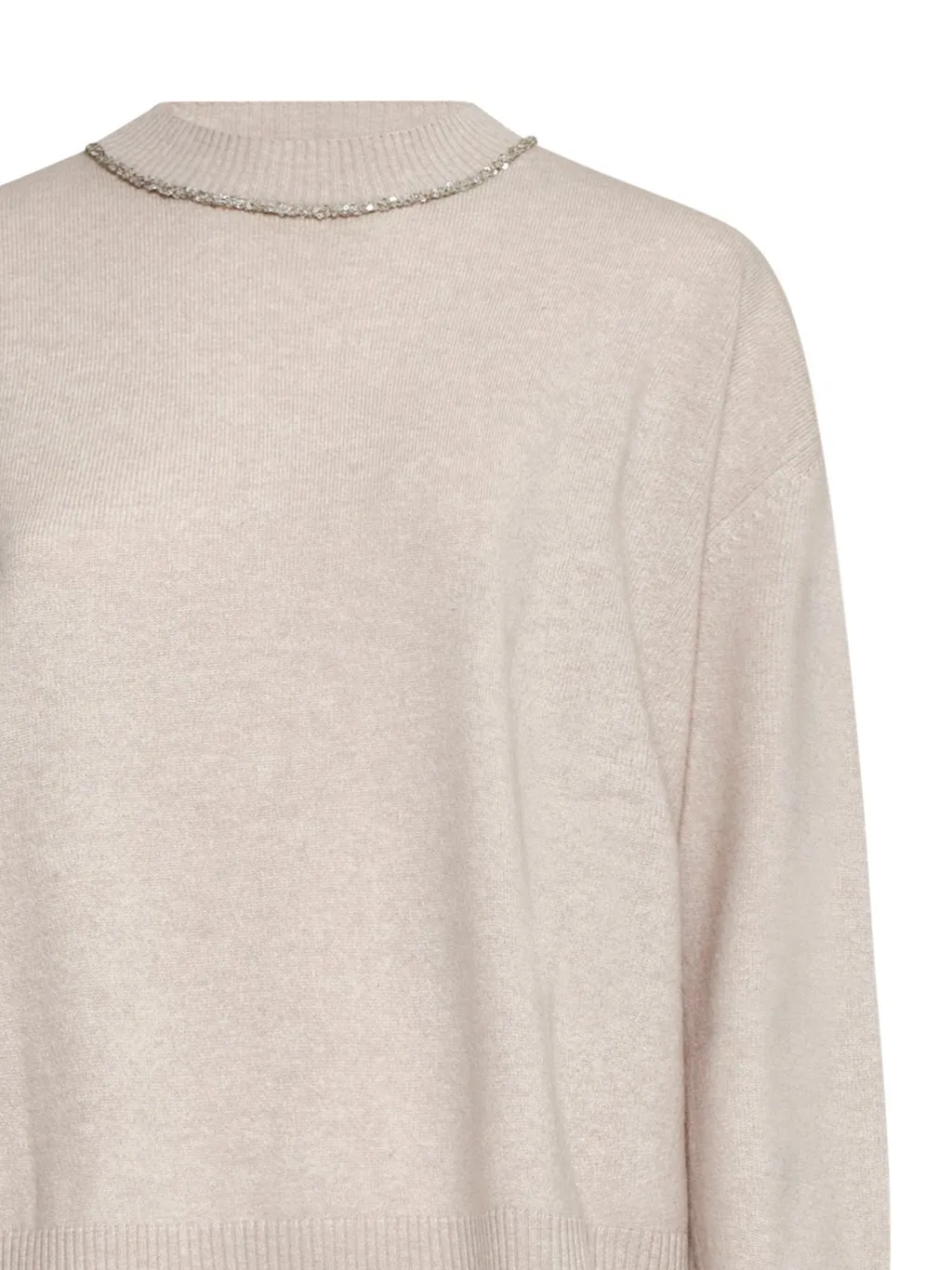 Sequin Embellished Crewneck Knitted Jumper