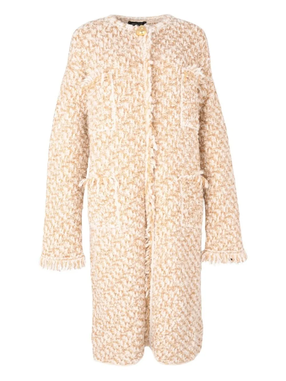 Textured Fringe Coat