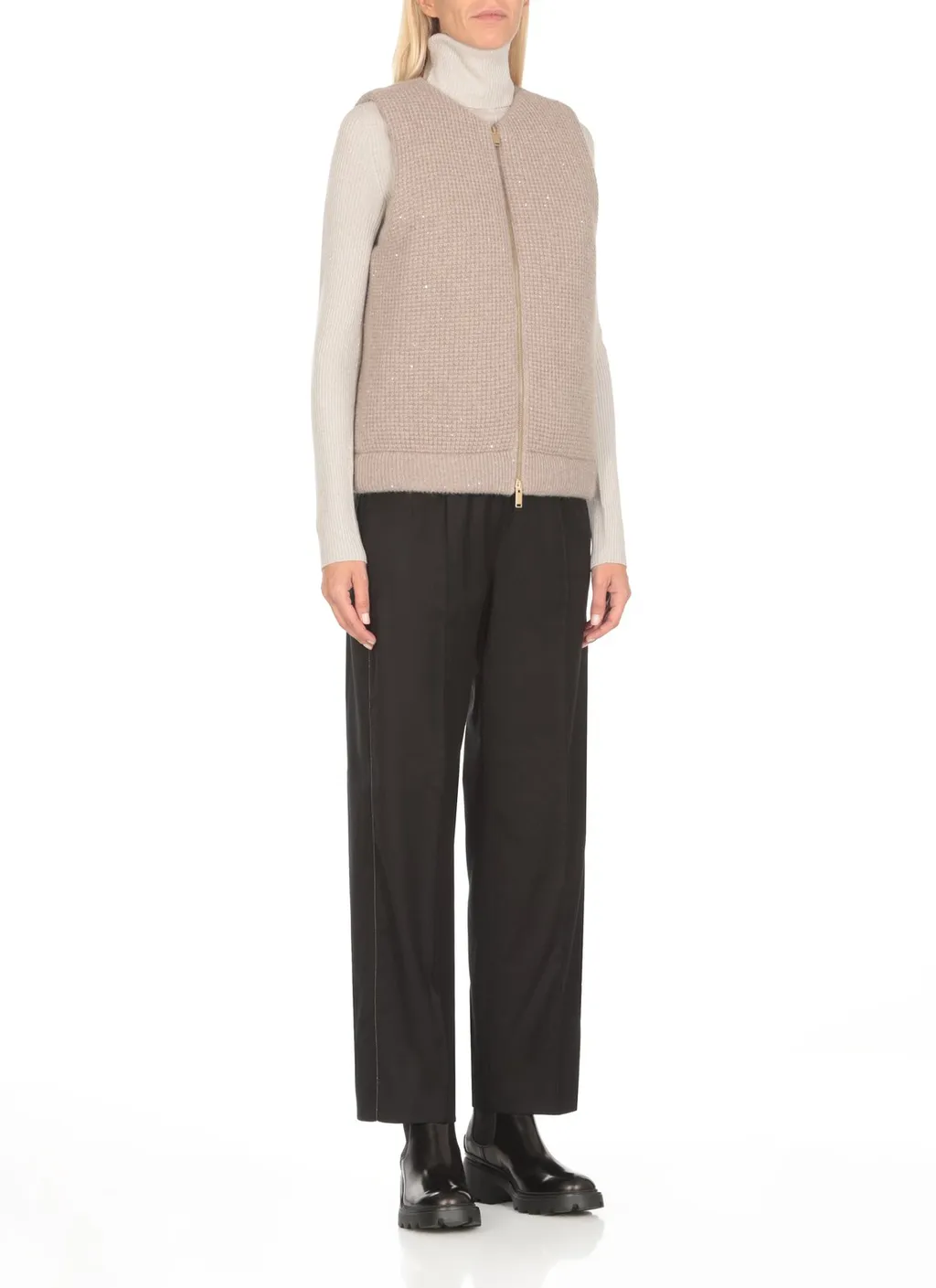 Zipped Knitted Waistcoat
